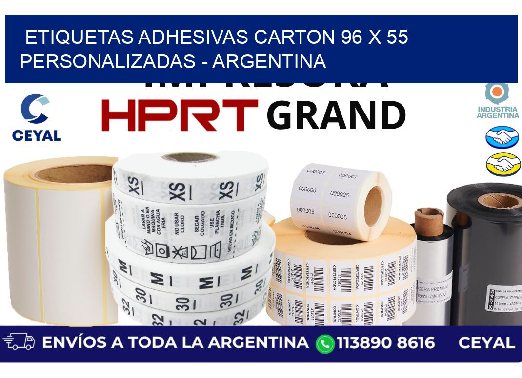 etiquetas adhesivas carton 96 x 55 personalizadas – Argentina