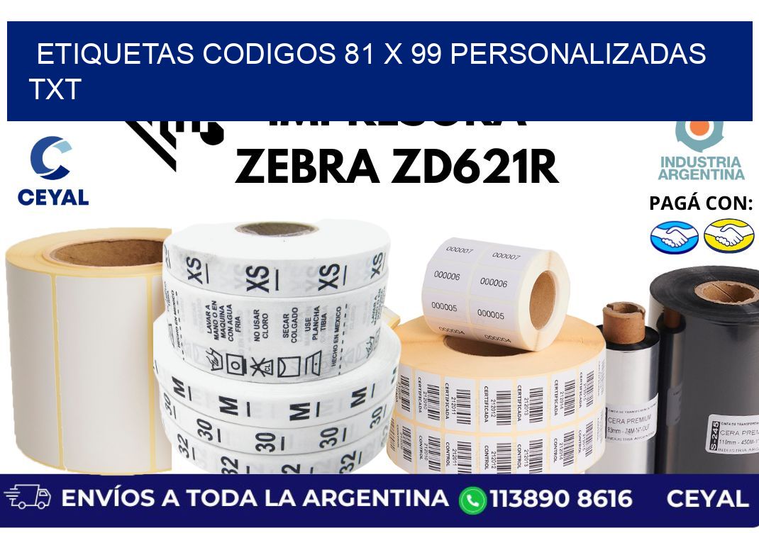 etiquetas codigos 81 x 99 personalizadas txt
