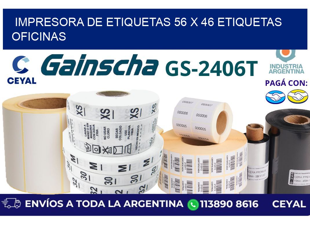 impresora de etiquetas 56 x 46 etiquetas oficinas