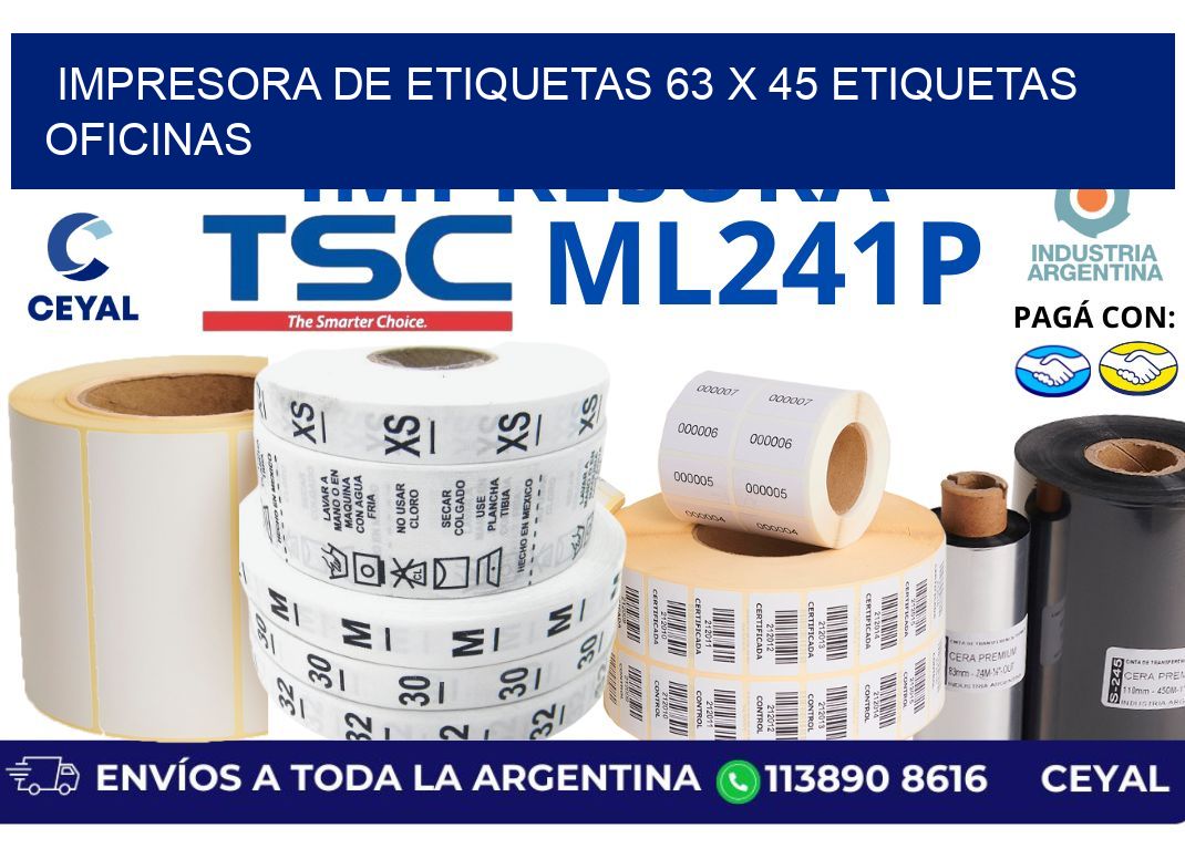 impresora de etiquetas 63 x 45 etiquetas oficinas