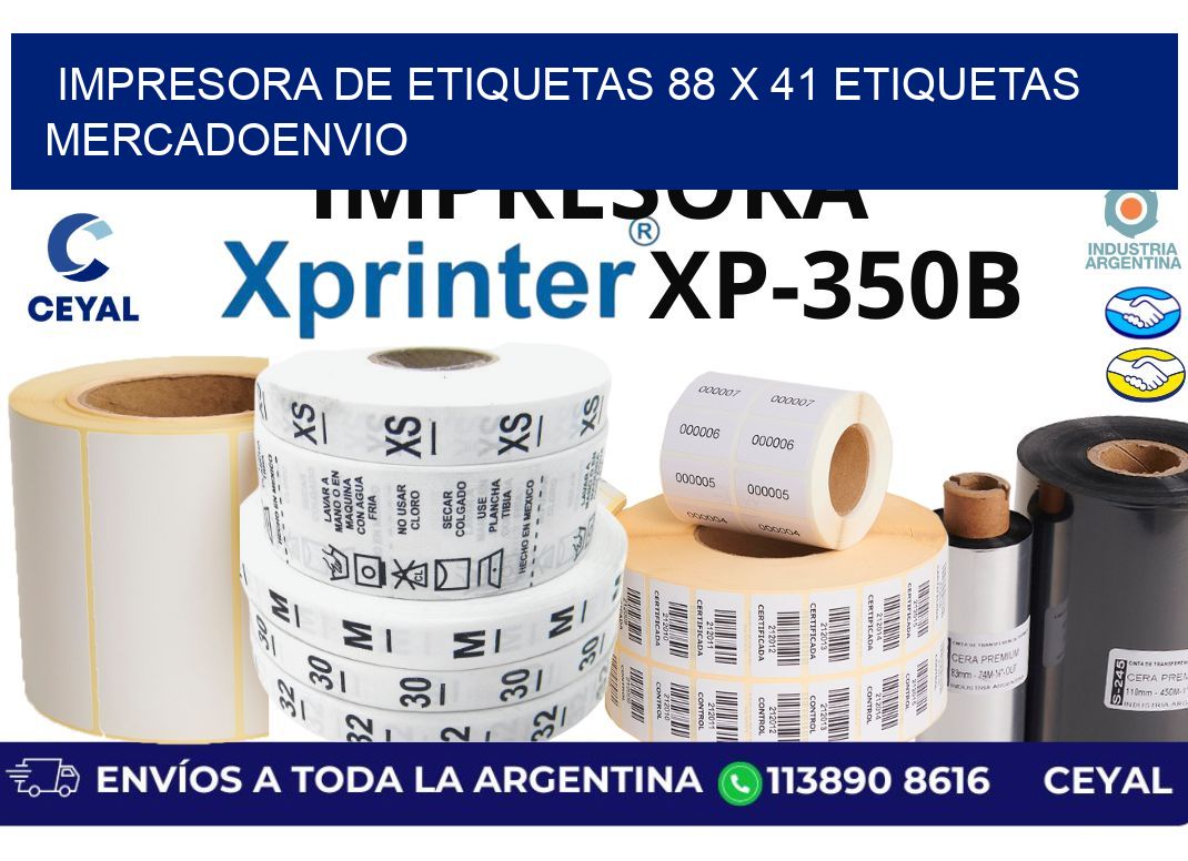 impresora de etiquetas 88 x 41 etiquetas mercadoenvio