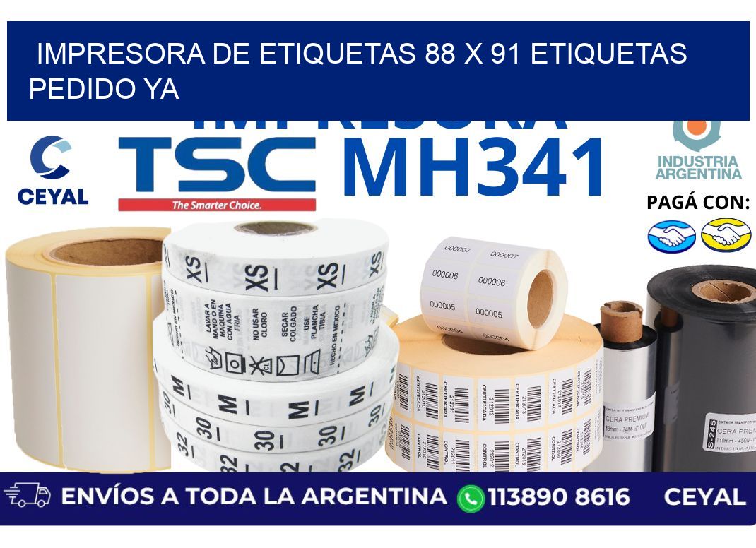 impresora de etiquetas 88 x 91 etiquetas pedido ya