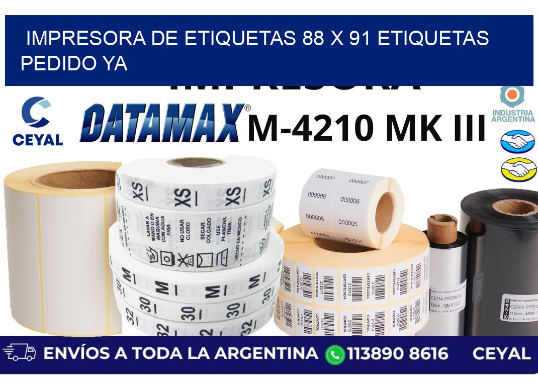 impresora de etiquetas 88 x 91 etiquetas pedido ya