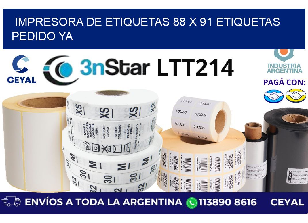 impresora de etiquetas 88 x 91 etiquetas pedido ya