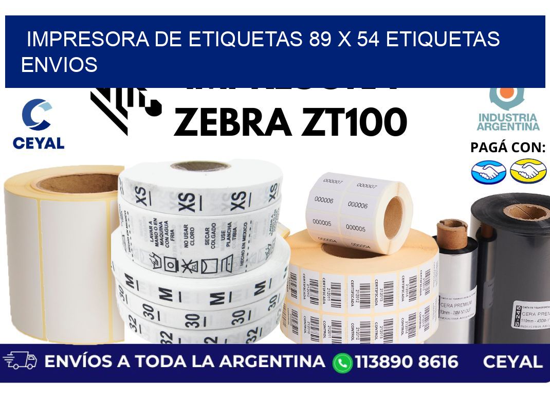 impresora de etiquetas 89 x 54 etiquetas envios