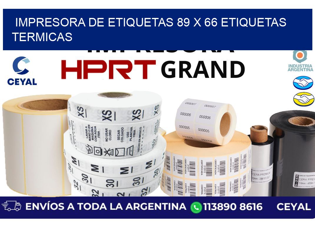 impresora de etiquetas 89 x 66 etiquetas termicas