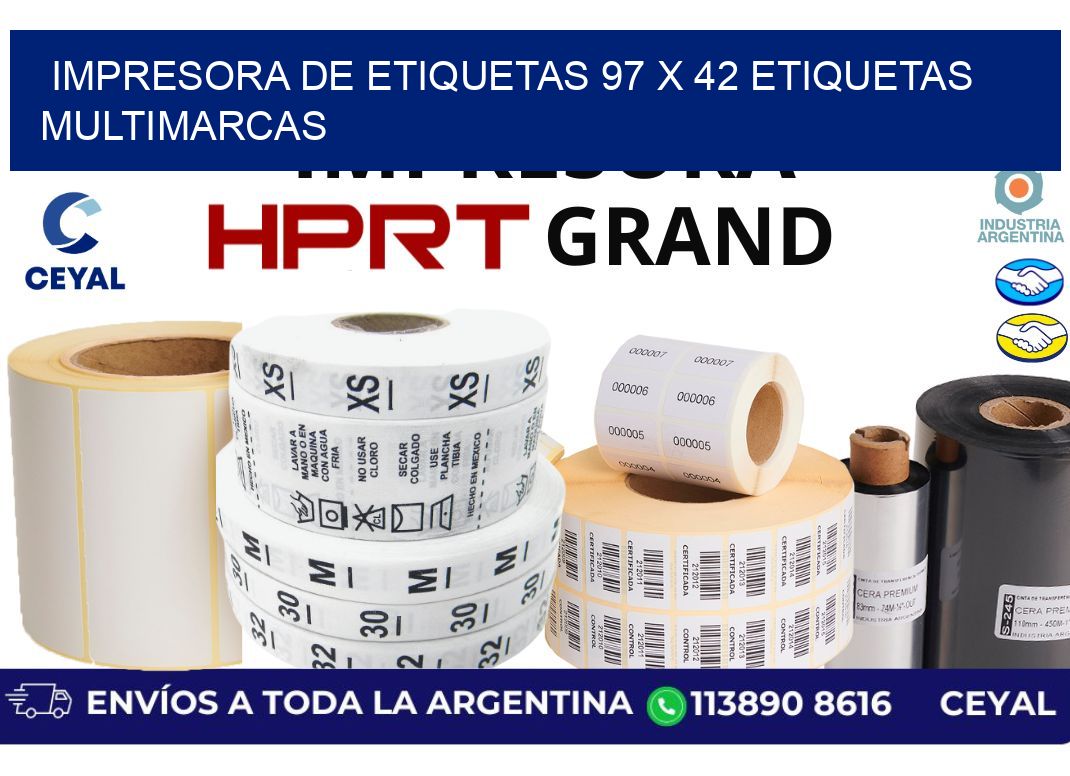 impresora de etiquetas 97 x 42 etiquetas multimarcas