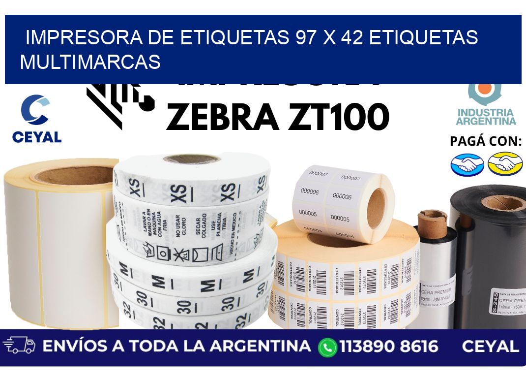 impresora de etiquetas 97 x 42 etiquetas multimarcas
