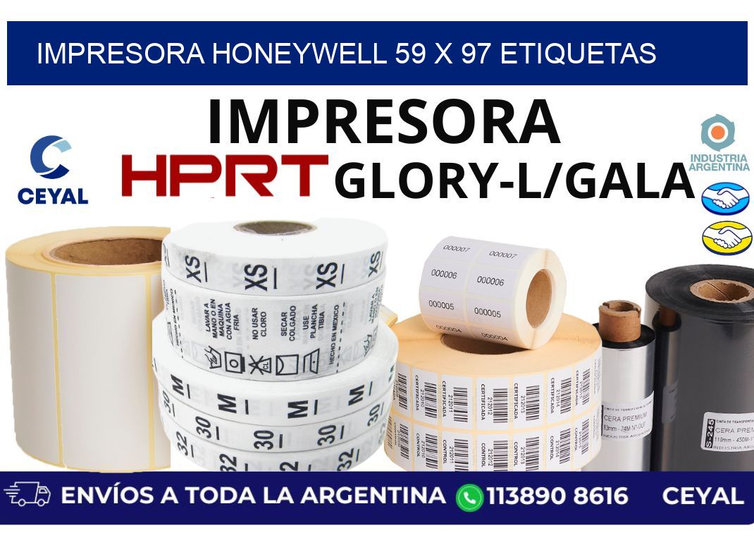 impresora honeywell 59 x 97 etiquetas