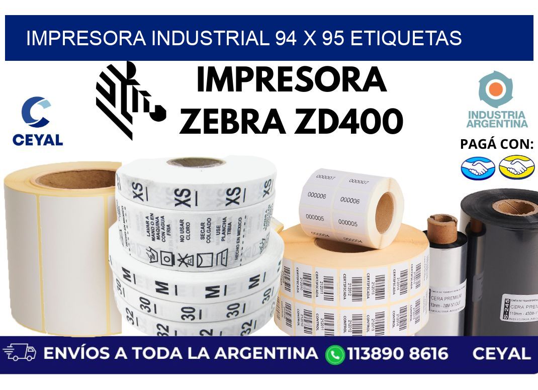 impresora industrial 94 x 95 etiquetas