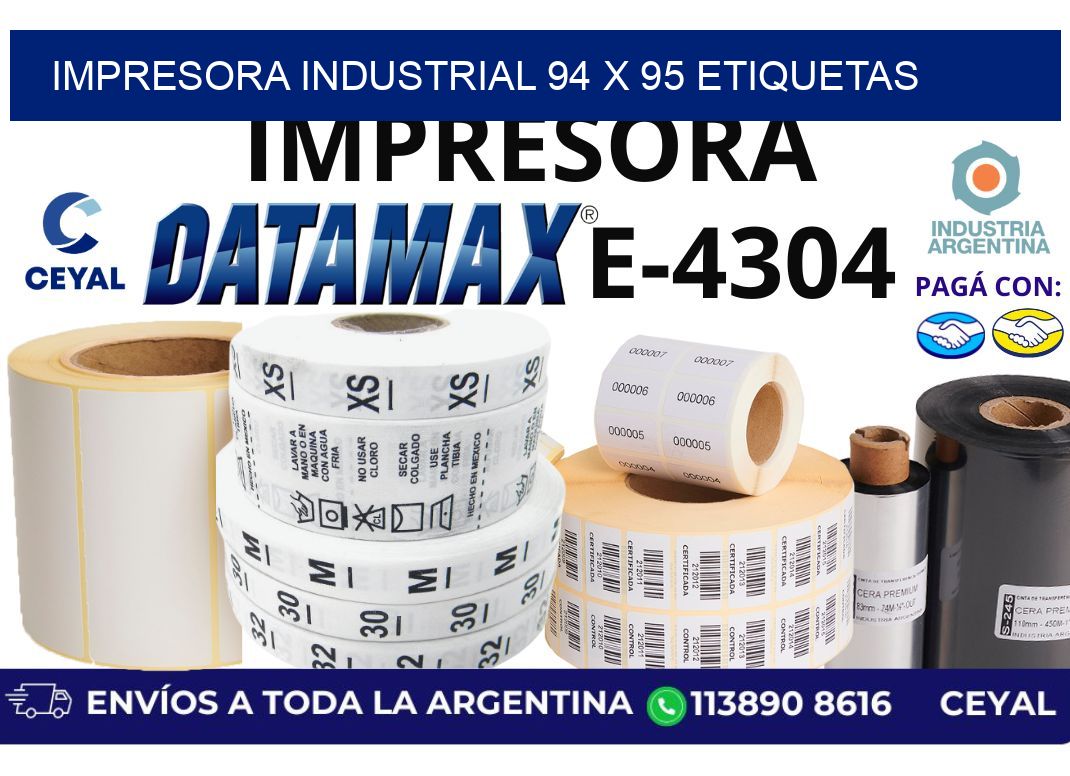 impresora industrial 94 x 95 etiquetas