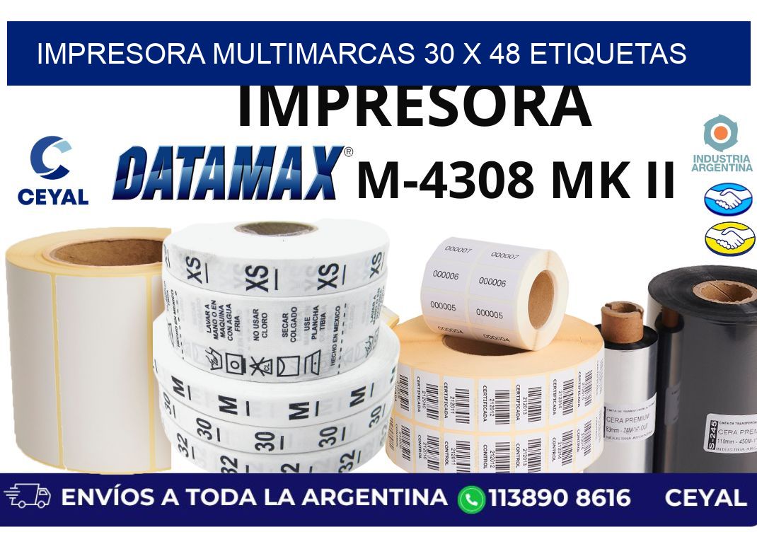 impresora multimarcas 30 x 48 etiquetas