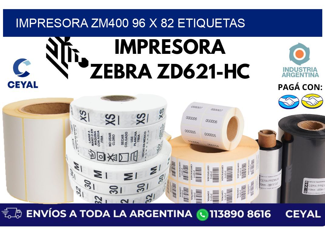 impresora zm400 96 x 82 etiquetas