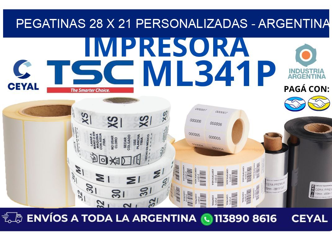 pegatinas 28 x 21 personalizadas - Argentina