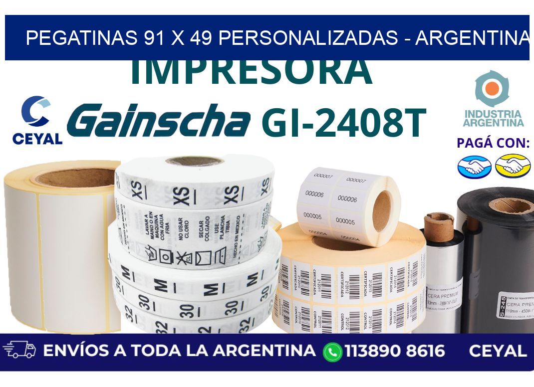 pegatinas 91 x 49 personalizadas - Argentina
