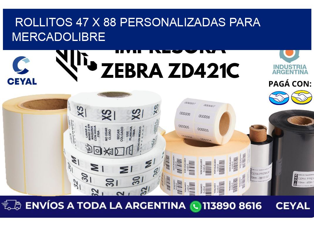 rollitos 47 x 88 personalizadas para mercadolibre