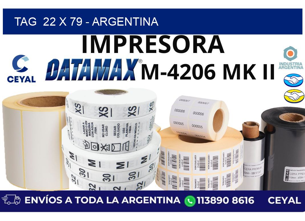 tag  22 x 79 - Argentina