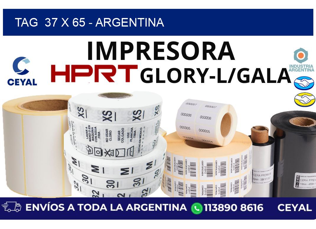 tag  37 x 65 - Argentina