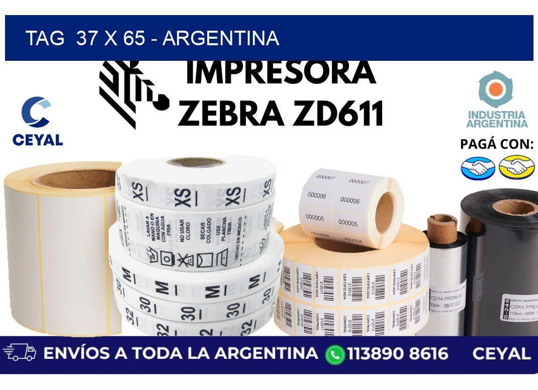 tag  37 x 65 - Argentina