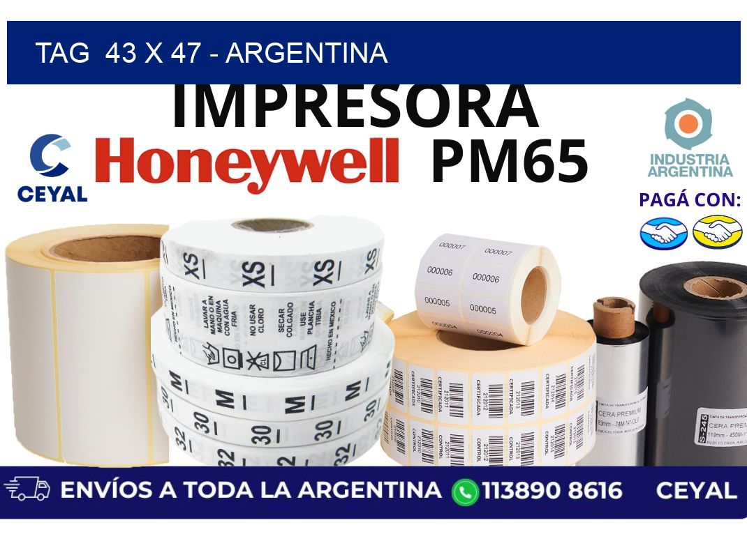 tag  43 x 47 – Argentina