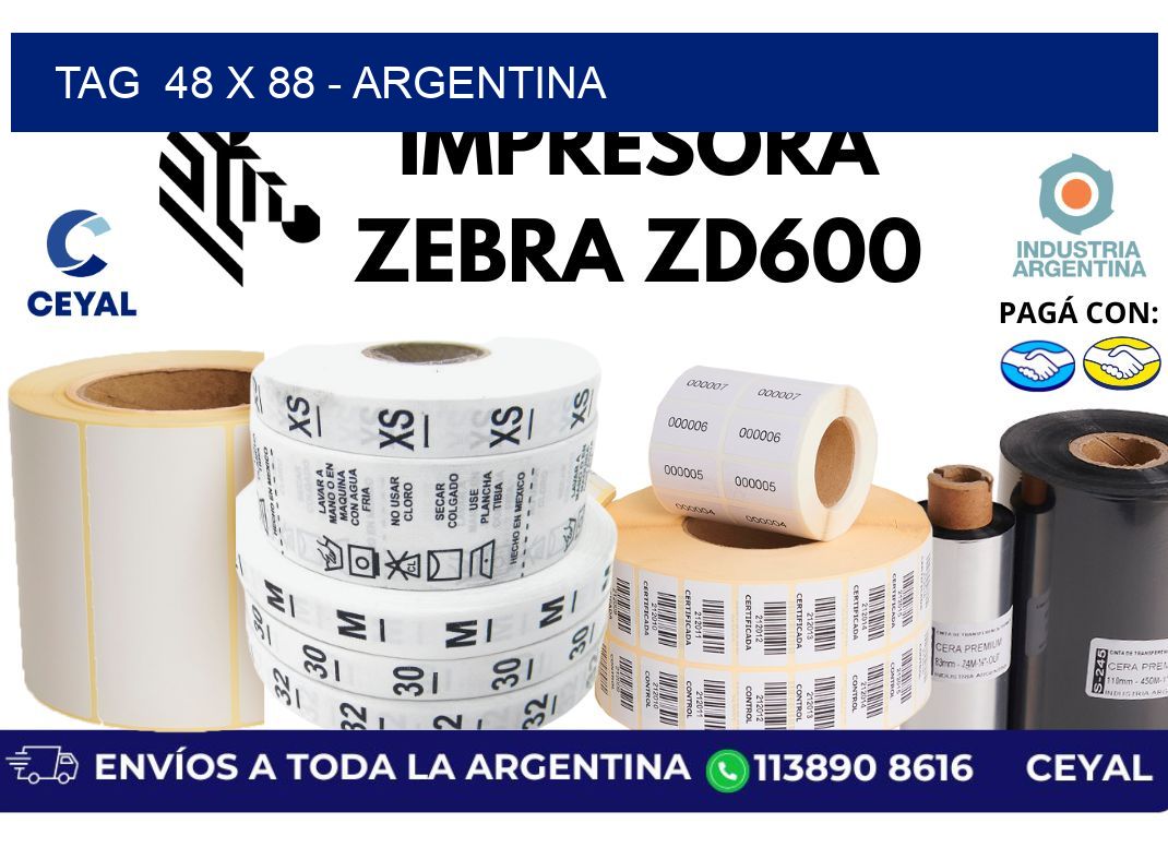 tag  48 x 88 - Argentina
