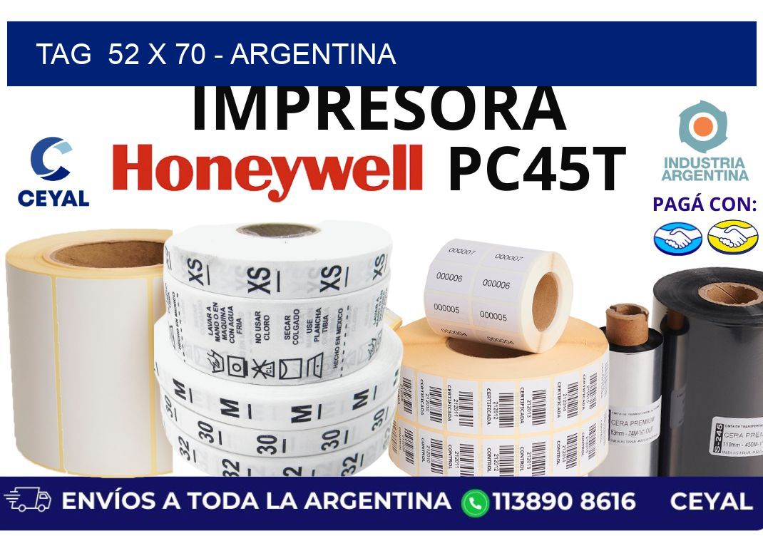 tag  52 x 70 – Argentina