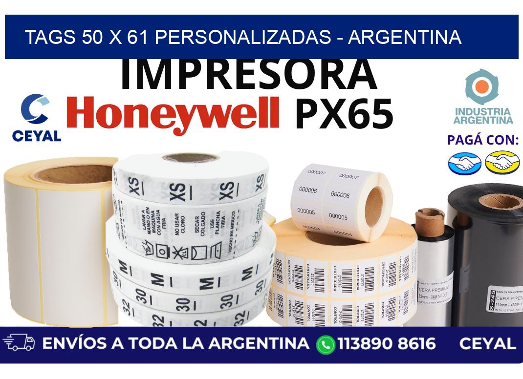 tags 50 x 61 personalizadas – Argentina