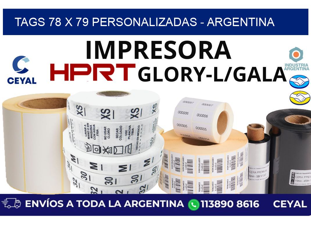 tags 78 x 79 personalizadas - Argentina