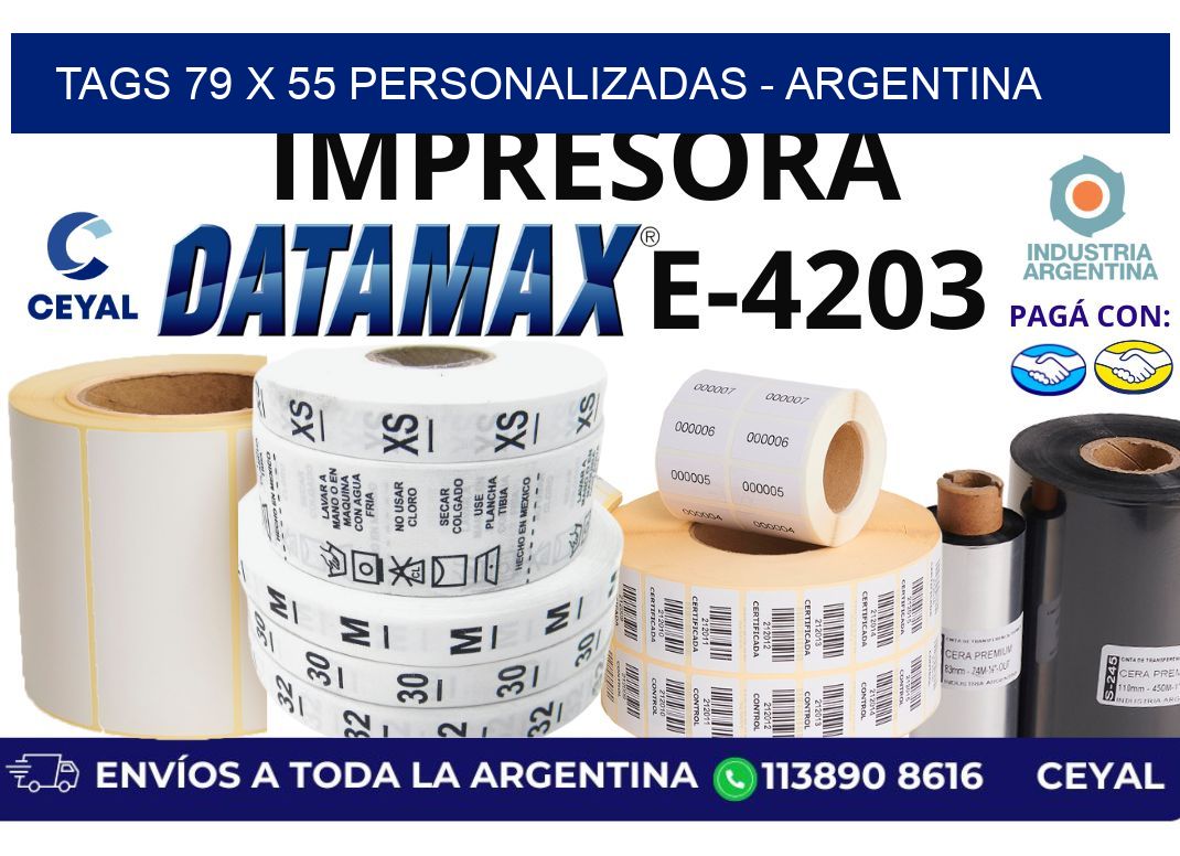 tags 79 x 55 personalizadas – Argentina