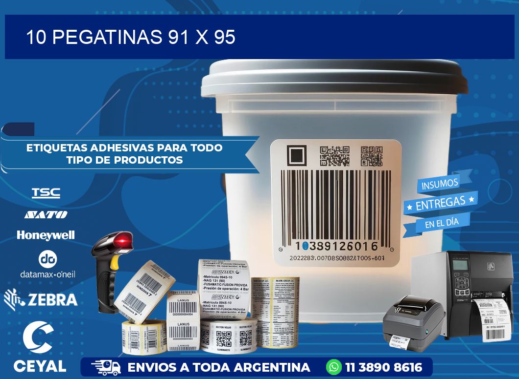 10 PEGATINAS 91 x 95