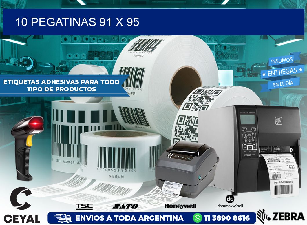 10 PEGATINAS 91 x 95
