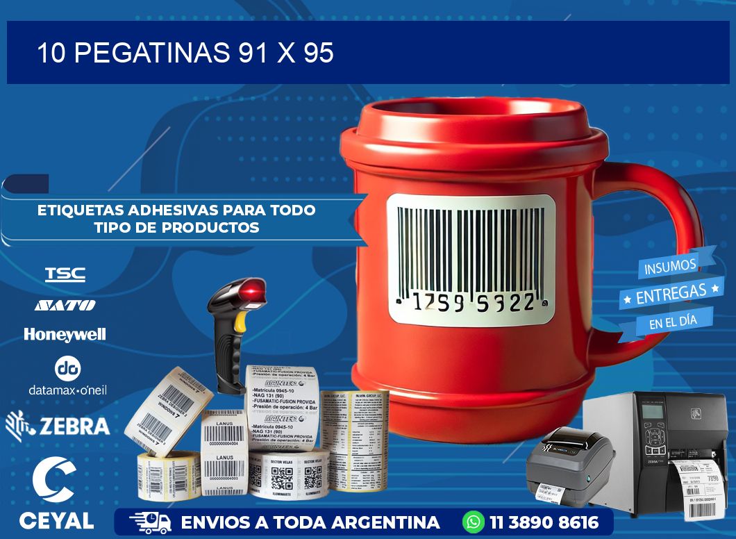 10 PEGATINAS 91 x 95
