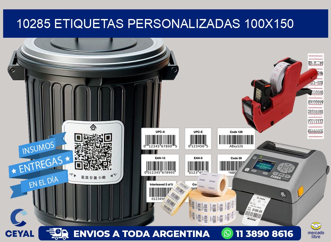 10285 Etiquetas personalizadas 100x150