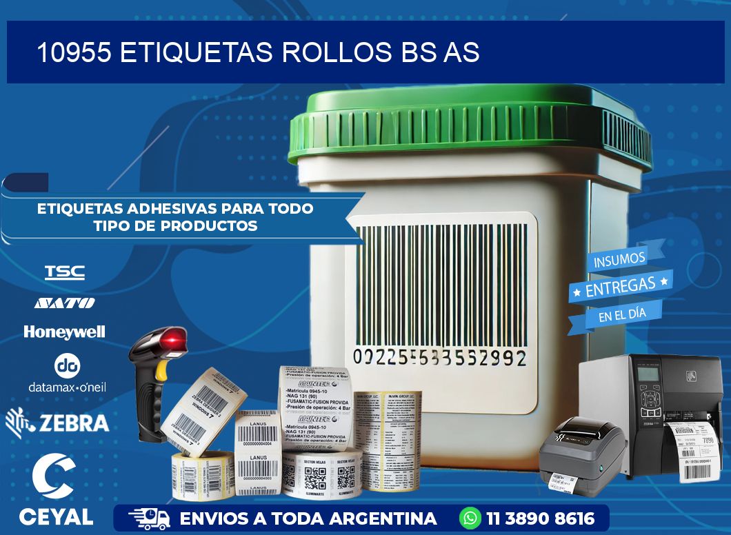 10955 etiquetas rollos BS AS