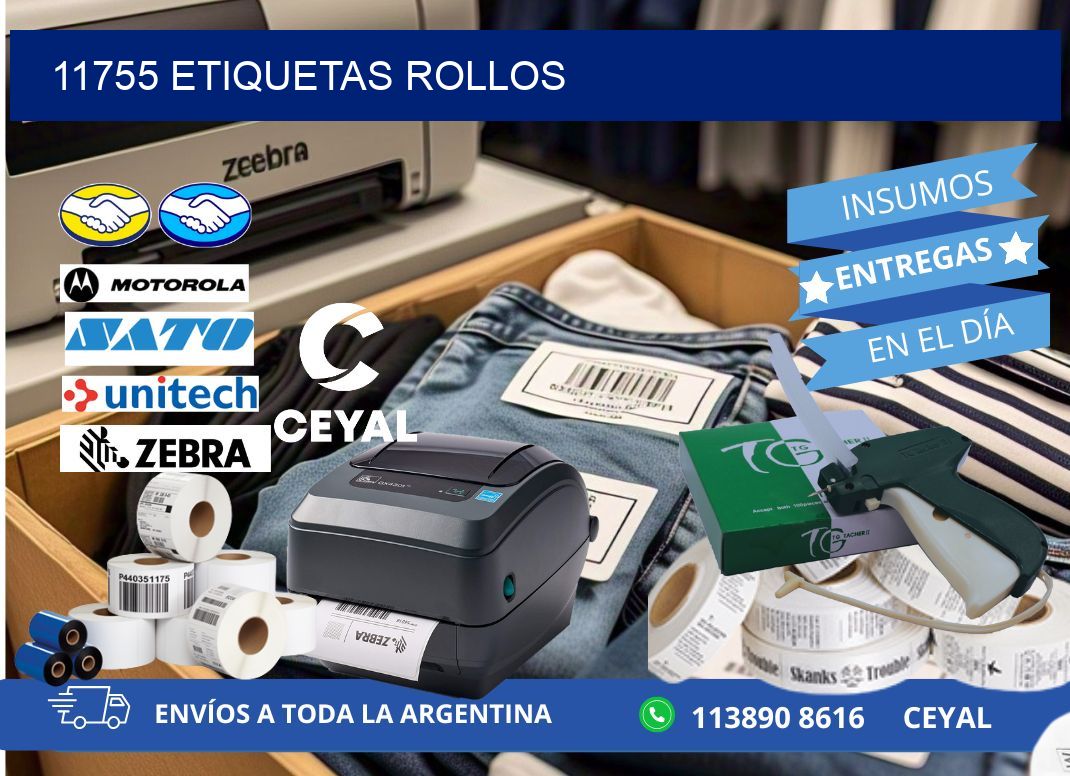 11755 etiquetas rollos