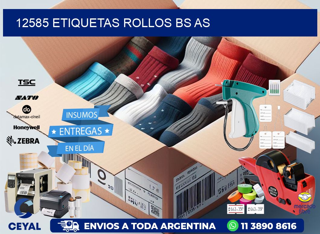 12585 etiquetas rollos BS AS
