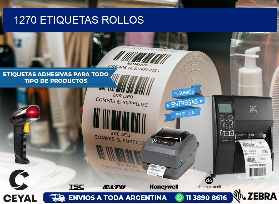 1270 etiquetas rollos
