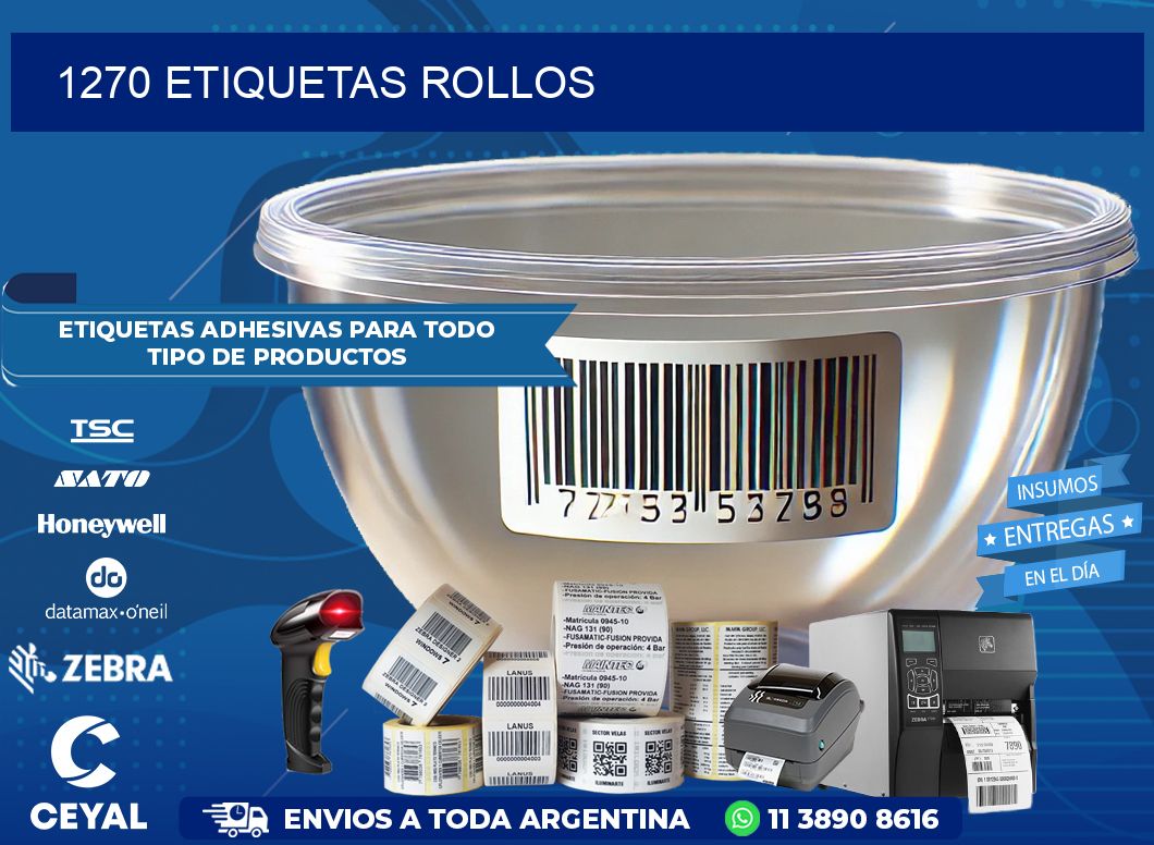 1270 etiquetas rollos
