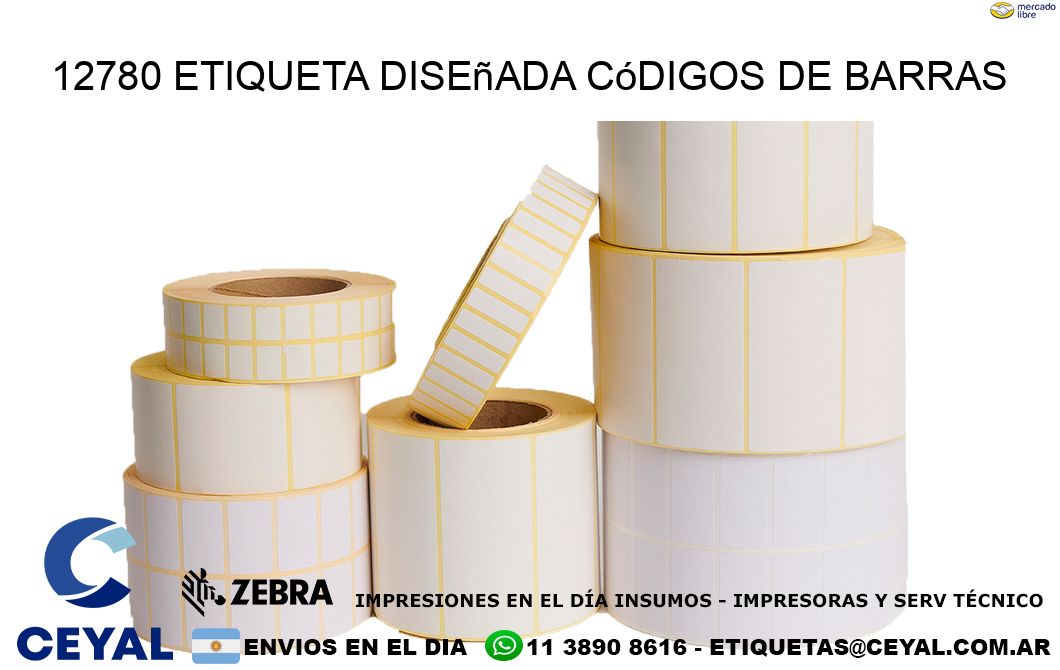 12780 etiqueta diseñada códigos de barras