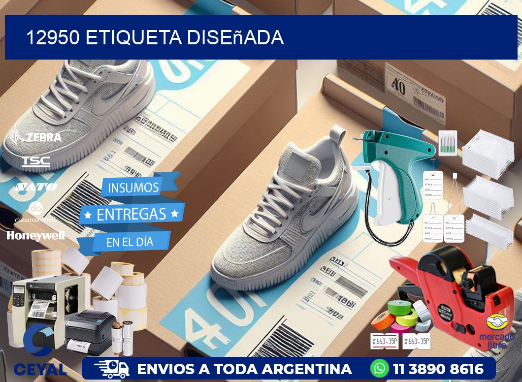 12950 etiqueta diseñada
