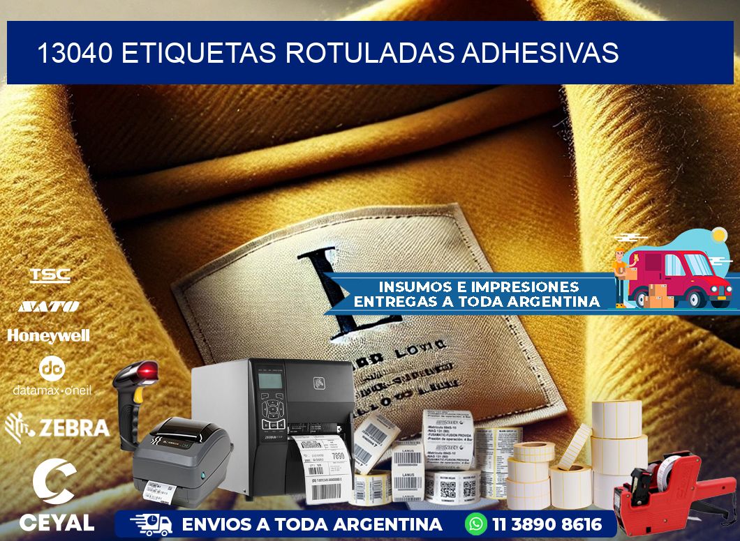 13040 etiquetas rotuladas adhesivas