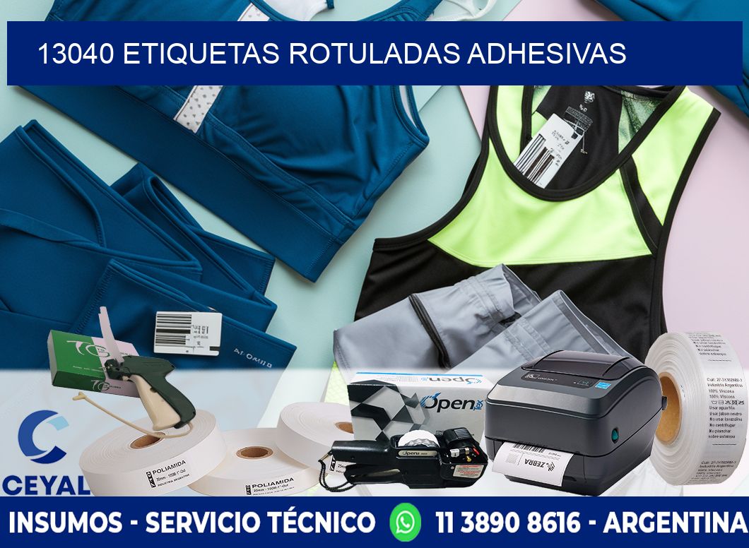 13040 etiquetas rotuladas adhesivas