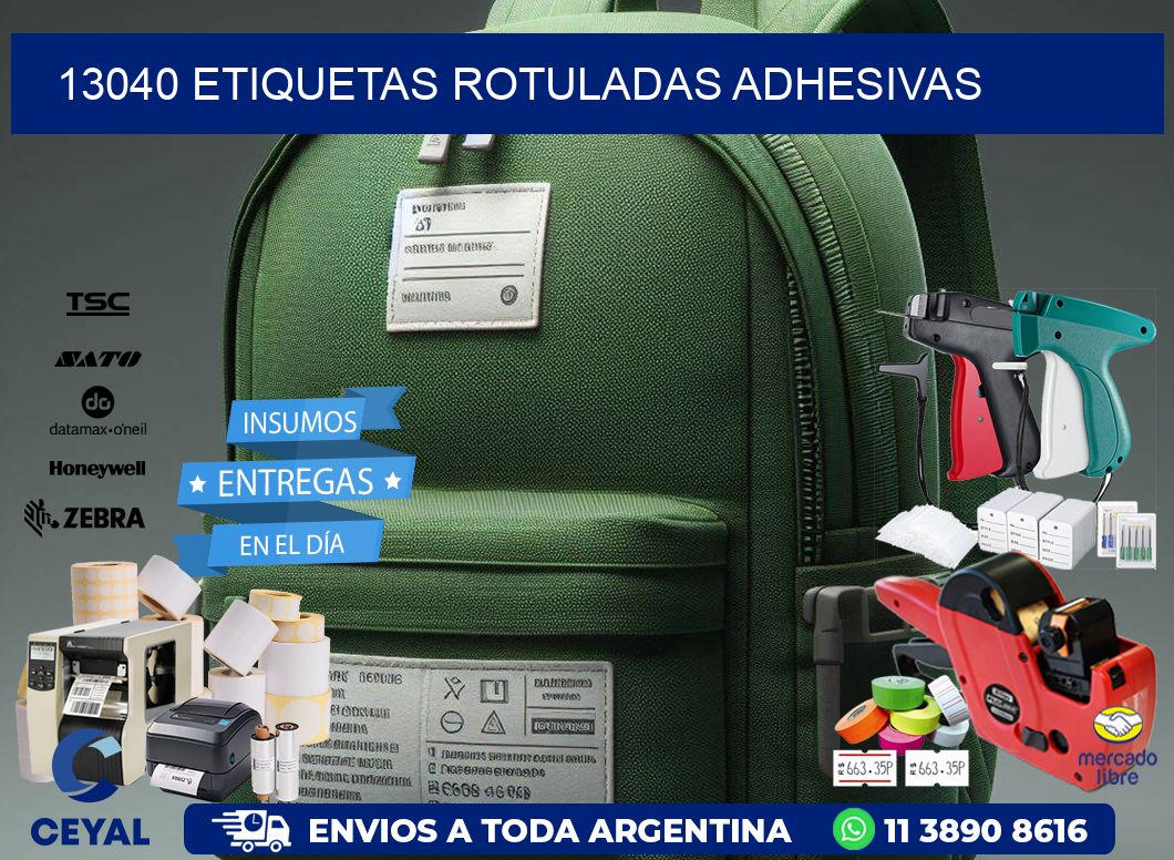13040 etiquetas rotuladas adhesivas