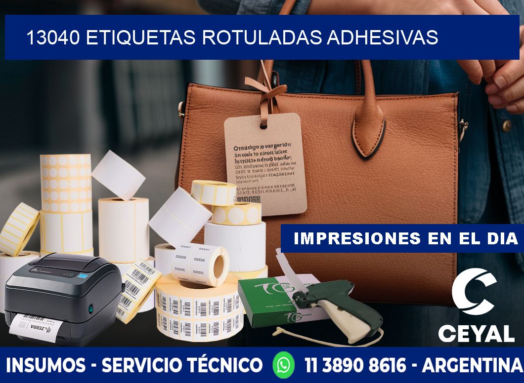 13040 etiquetas rotuladas adhesivas