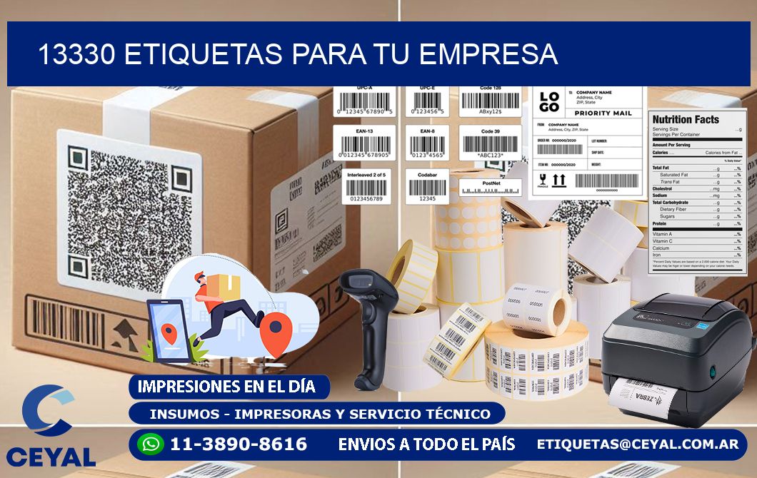 13330 etiquetas para tu empresa