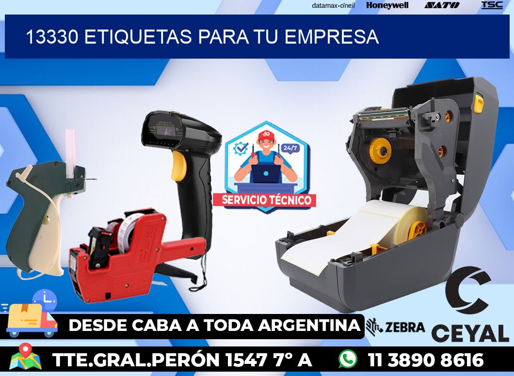 13330 etiquetas para tu empresa