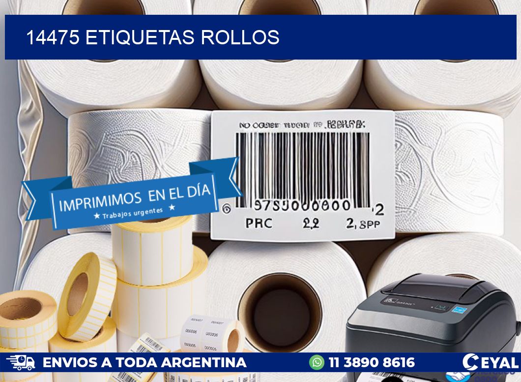 14475 etiquetas rollos