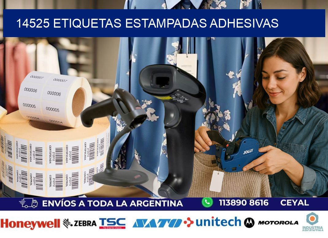 14525 etiquetas estampadas adhesivas