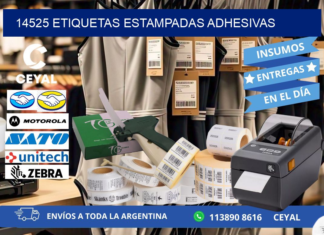 14525 etiquetas estampadas adhesivas