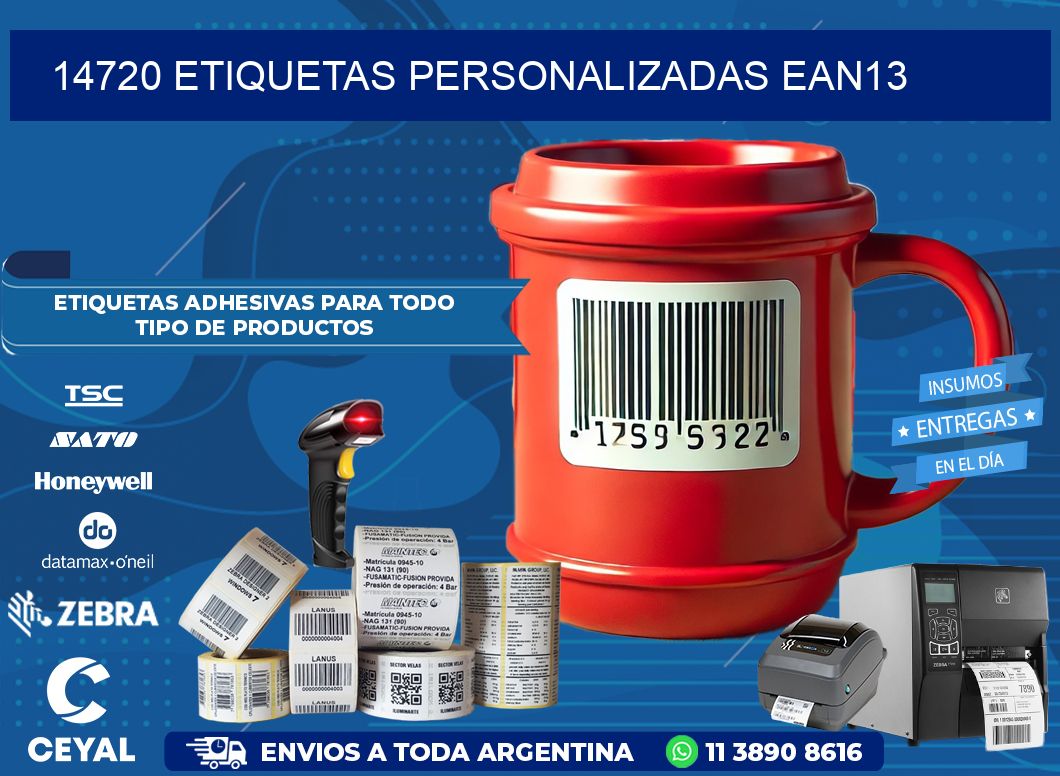 14720 Etiquetas personalizadas ean13